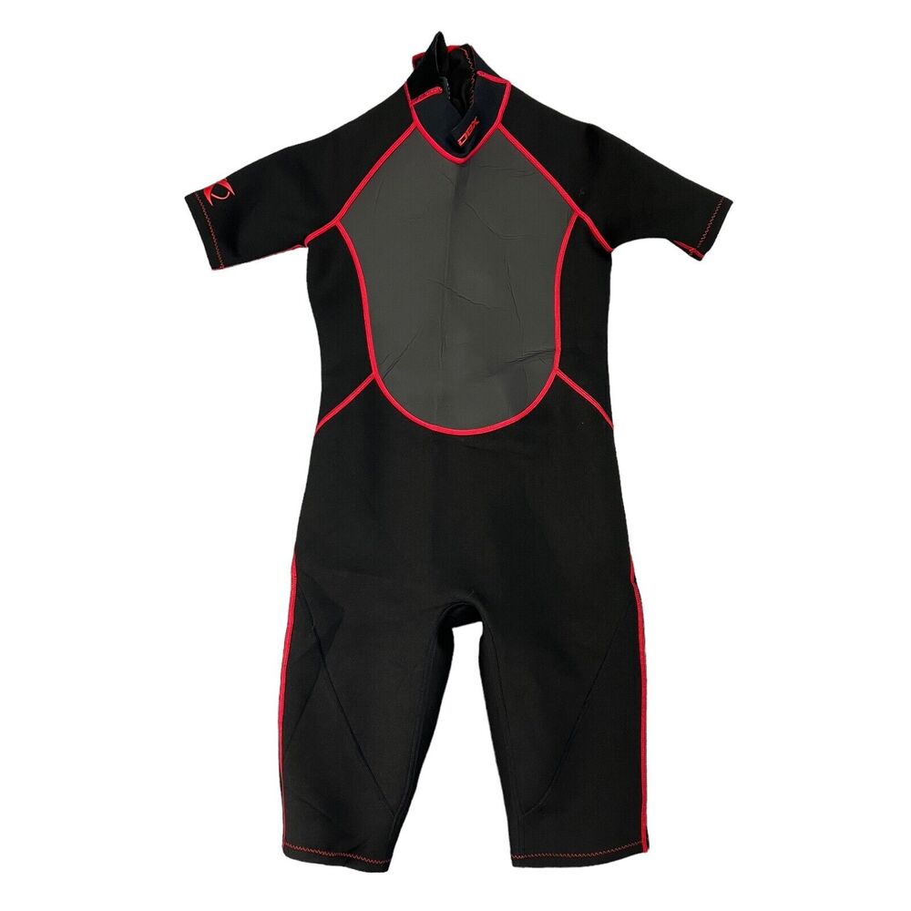 DBX Scuba Diving Shorty Wetsuit Youth XXL 2XL Black Red Water Sports Swim Surf